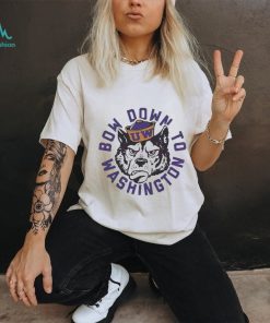 Washington Huskie Retro Bow Down to Washington Unisex Tshirt