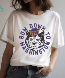 Washington Huskie Retro Bow Down to Washington Unisex Tshirt