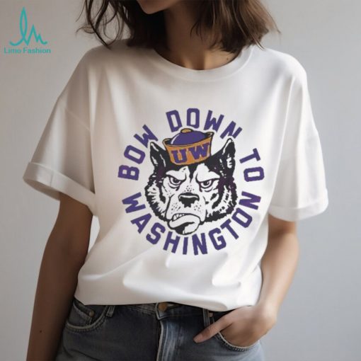 Washington Huskie Retro Bow Down to Washington Unisex Tshirt