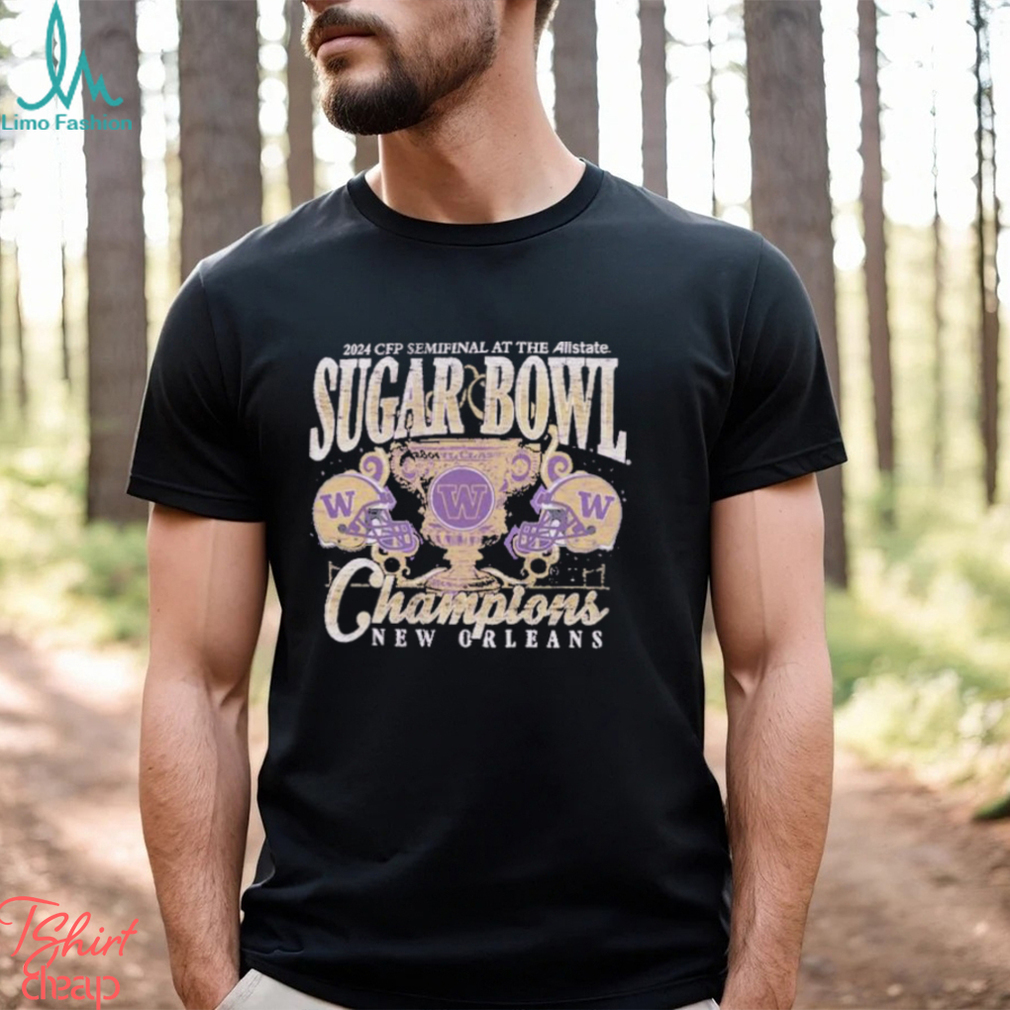Washington Huskies 2024 Sugar Bowl Champions Purple Trophy T Shirt Washington Huskies 2024 Sugar Bowl Champions Purple Trophy T Shirt
