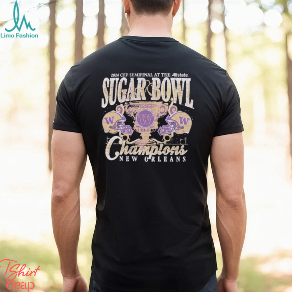 Washington Huskies 2024 Sugar Bowl Champions Purple Trophy T Shirt Washington Huskies 2024 Sugar Bowl Champions Purple Trophy T Shirt