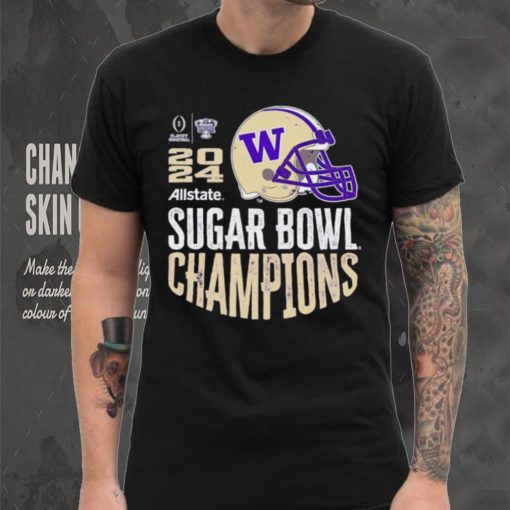 Washington Huskies 2024 Sugar Bowl Champions helmet shirt