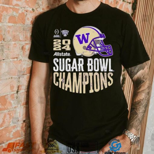 Washington Huskies 2024 Sugar Bowl Champions helmet shirt