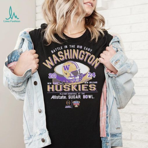 Washington Huskies Battle In The Big Easy 2024 Sugar Bowl Stadium Shirt