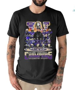 Washington Huskies College Football 2024 National Championships Champions Signatures Shirt