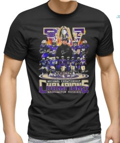 Washington Huskies College Football 2024 National Championships Champions Signatures Shirt