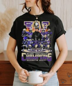 Washington Huskies College Football 2024 National Championships Champions Signatures Shirt
