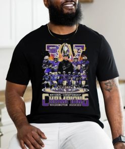 Washington Huskies College Football 2024 National Championships Champions Signatures Shirt