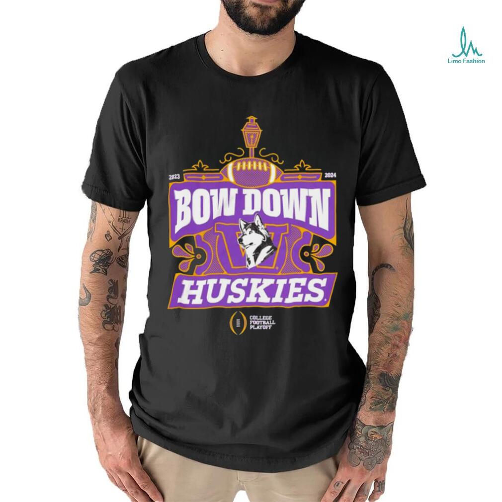 Washington Huskies College Football Playoff 2024 Bow Down T Shirt Washington Huskies College Football Playoff 2024 Bow Down T Shirt