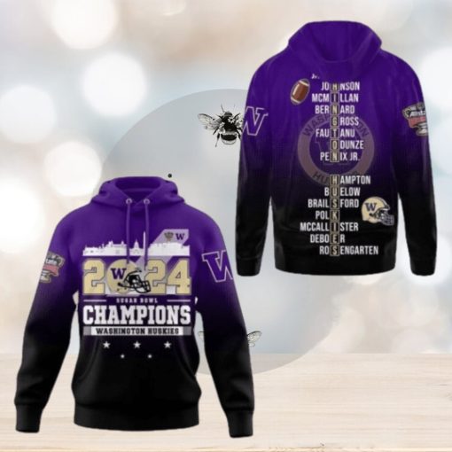 Washington Huskies Hoodie, 2024 Sugar Bowl Champions 3D Hoodie