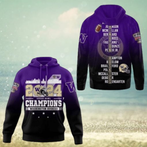 Washington Huskies Hoodie, 2024 Sugar Bowl Champions 3D Hoodie