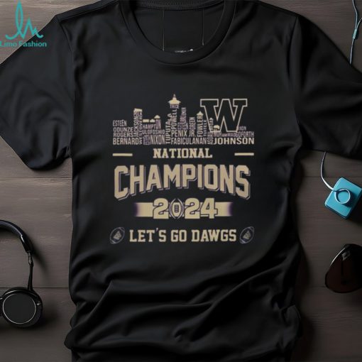 Washington Huskies Let’s Go Dawgs National Champions 2024 Shirt