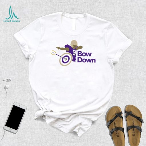Washington Huskies Michael Penix Jr. bow down archer celly shirt