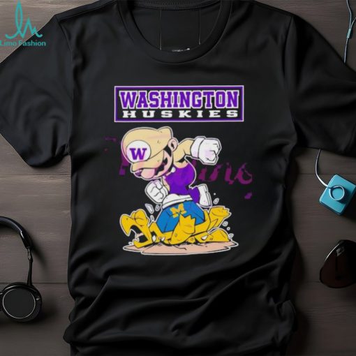 Washington Huskies Michigan Wolverines Mario Washington Huskies Stomp On Michigan T shirt