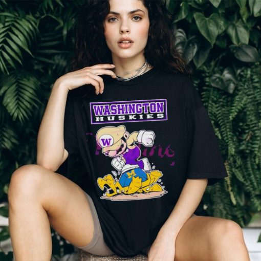 Washington Huskies Michigan Wolverines Mario Washington Huskies Stomp On Michigan T shirt