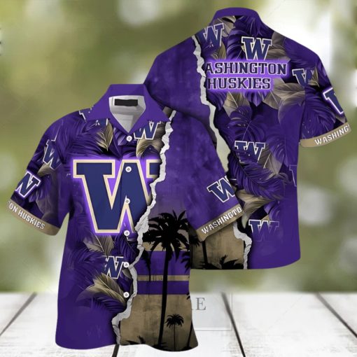 Washington Huskies NCAA Flower Hawaii Shirt And T shirt For Fans