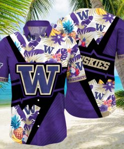 Washington Huskies NCAA Flower Hawaii Shirt For Big Fans