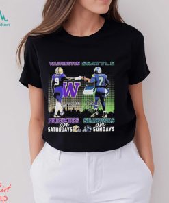 Washington Huskies Penix Jr On Saturdays Seattle Seahawks Smith On Sundays Signatures Shirt