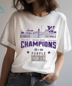 Washington Huskies Player Names Skyline 2024 Sugar Bowl Champions Purple Reign T Shirt