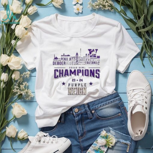 Washington Huskies Player Names Skyline 2024 Sugar Bowl Champions Purple Reign T Shirt