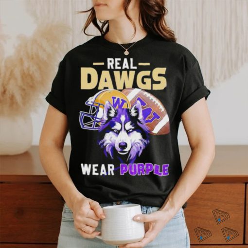Washington Huskies Real Dawgs Wear Purple Football T shirt
