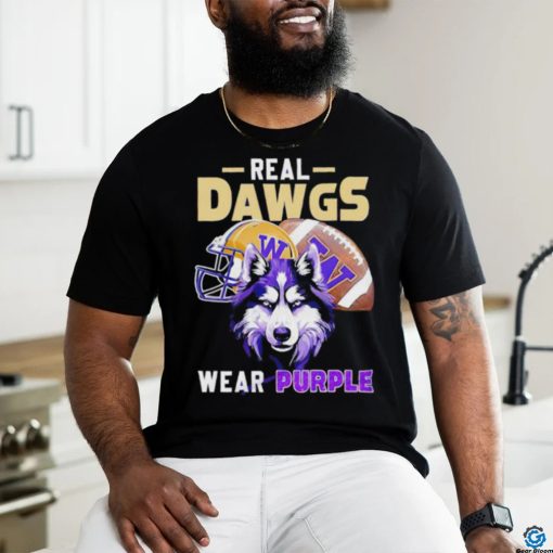 Washington Huskies Real Dawgs Wear Purple Football T shirt