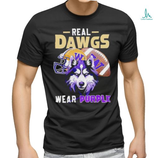 Washington Huskies Real Dawgs Wear Purple Football T shirt
