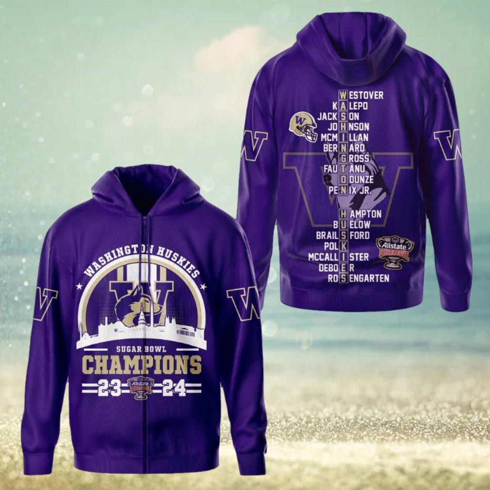 Washington Huskies Sugar Bowl Champions 23 24 3D Shirt Washington Huskies Sugar Bowl Champions 23 24 3D Shirt