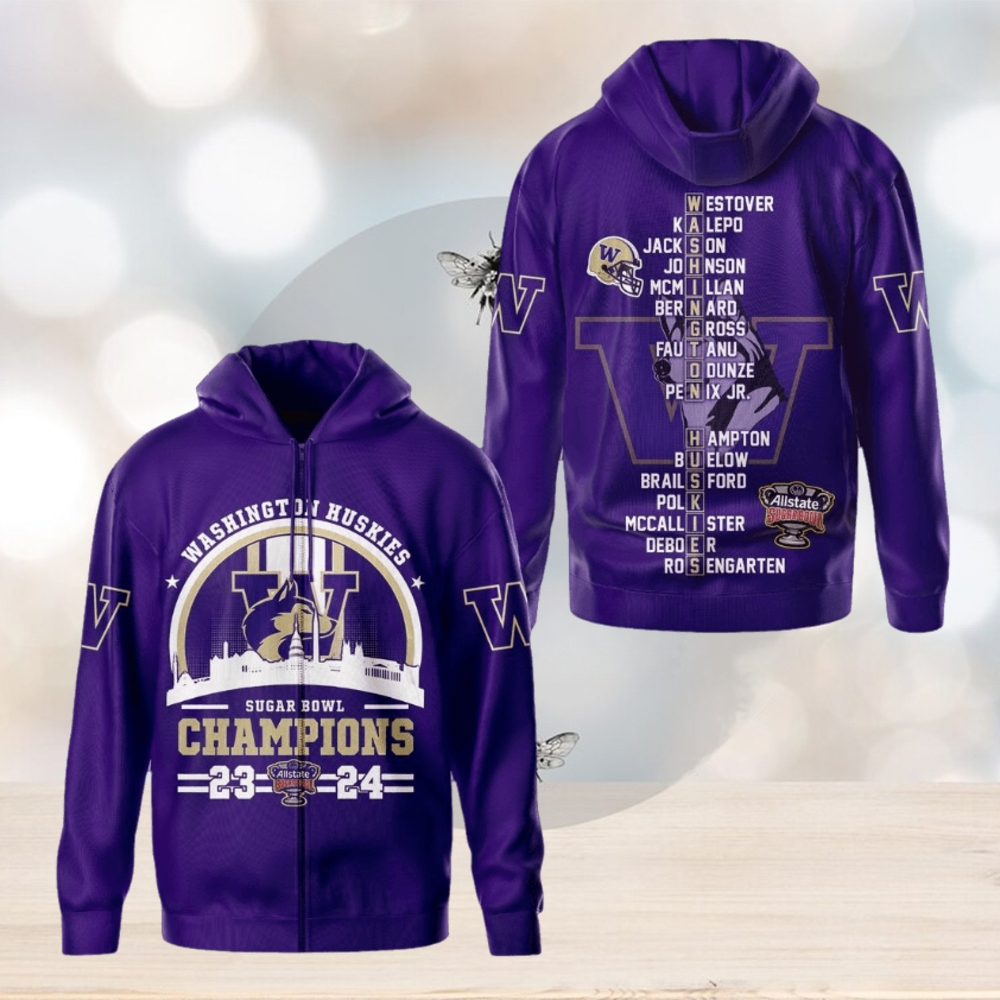 Washington Huskies Sugar Bowl Champions 23 24 3D Shirt Washington Huskies Sugar Bowl Champions 23 24 3D Shirt