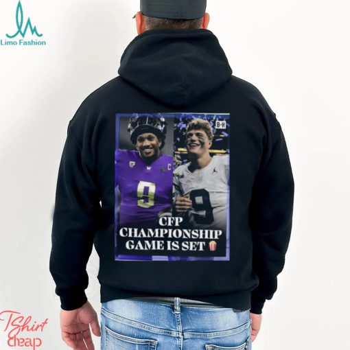 Washington Huskies Vs Michigan CFP Title On The Line CFP Championship Game Is Set Shirt