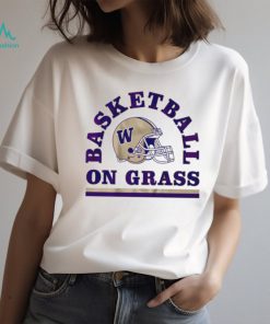 Washington Huskies football basketball on grass shirt