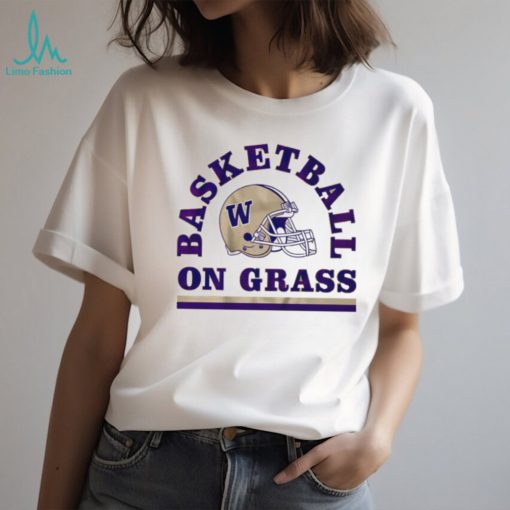 Washington Huskies football basketball on grass shirt