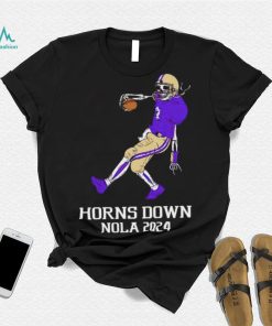Washington Huskies skeleton horns down nola 2024 shirt