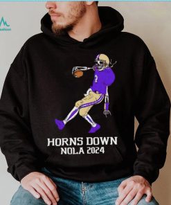 Washington Huskies skeleton horns down nola 2024 shirt