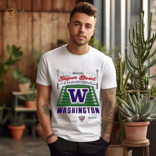 Washington Huskies sugar bowl champions New Orleans stadium shirt