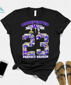 Washington Huskies undefeated 2023 2024 perfect season signatures shirt