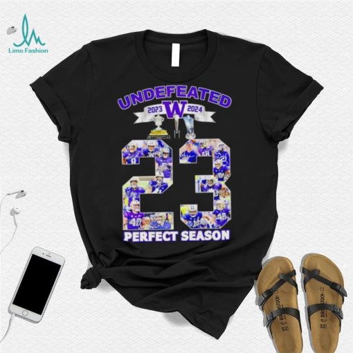 Washington Huskies undefeated 2023 2024 perfect season signatures shirt