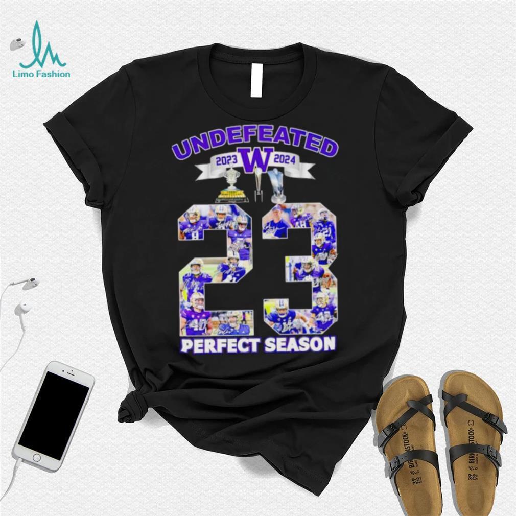 Washington Huskies undefeated 2023 2024 perfect season signatures shirt Washington Huskies undefeated 2023 2024 perfect season signatures shirt
