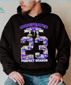 Washington Huskies undefeated 2023 2024 perfect season signatures shirt