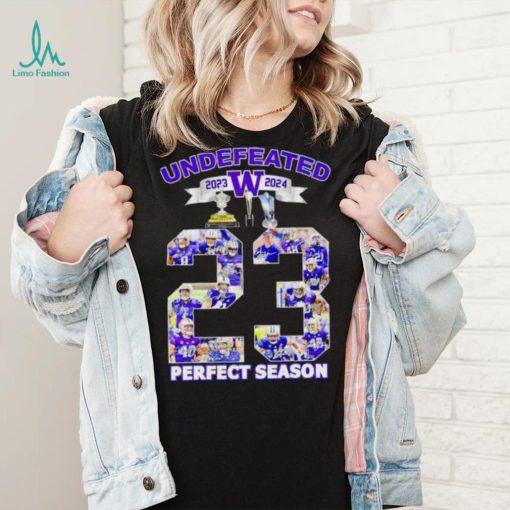Washington Huskies undefeated 2023 2024 perfect season signatures shirt