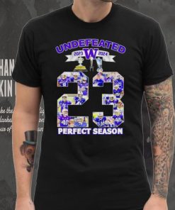 Washington Huskies undefeated 2023 2024 perfect season signatures shirt