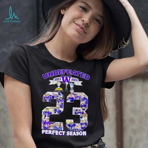 Washington Huskies undefeated 2023 2024 perfect season signatures shirt