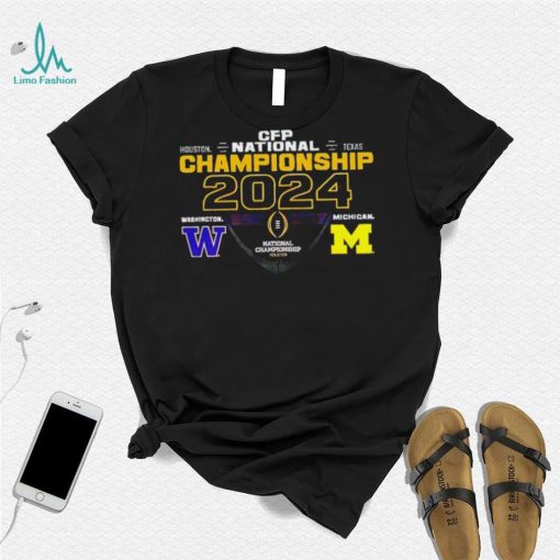 Washington Huskies vs Michigan Wolverines 2024 CFP National Championship matchup shirt
