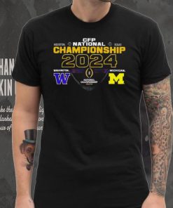 Washington Huskies vs Michigan Wolverines 2024 CFP National Championship matchup shirt