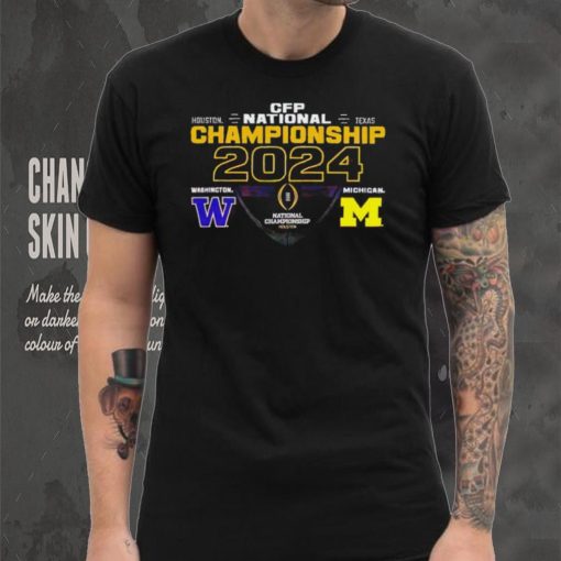 Washington Huskies vs Michigan Wolverines 2024 CFP National Championship matchup shirt