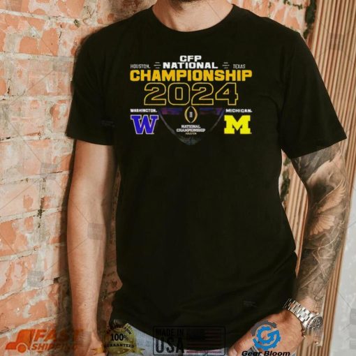 Washington Huskies vs Michigan Wolverines 2024 CFP National Championship matchup shirt