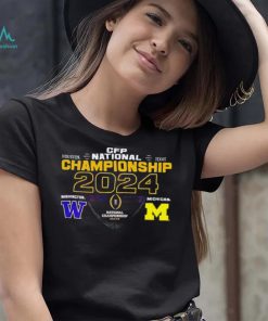 Washington Huskies vs Michigan Wolverines 2024 CFP National Championship matchup shirt