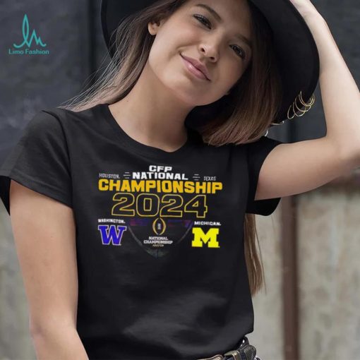 Washington Huskies vs Michigan Wolverines 2024 CFP National Championship matchup shirt