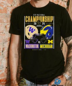 Washington Huskies vs Michigan Wolverines 2024 CFP national championship Houston Texas helmet head to head shirt