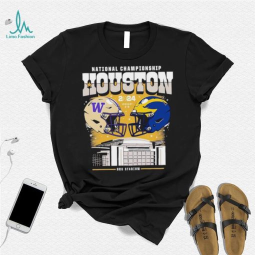 Washington Huskies vs Michigan Wolverines 2024 National Championship Game head to head shirt